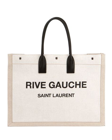 ysl cabas rive gauche|Saint Laurent Rive Gauche Canvas Tote .